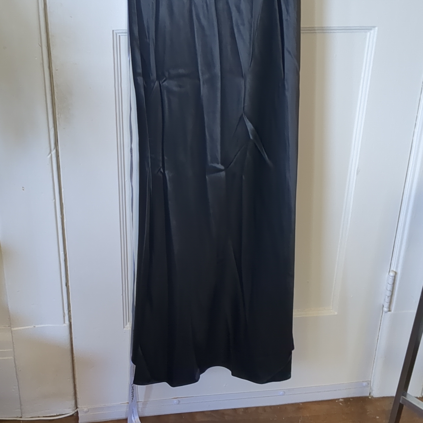 Nwt Khanum's Komarni One Shoulder Dress Formal Wedding Black Xs Lined Zip — image 8 of 8